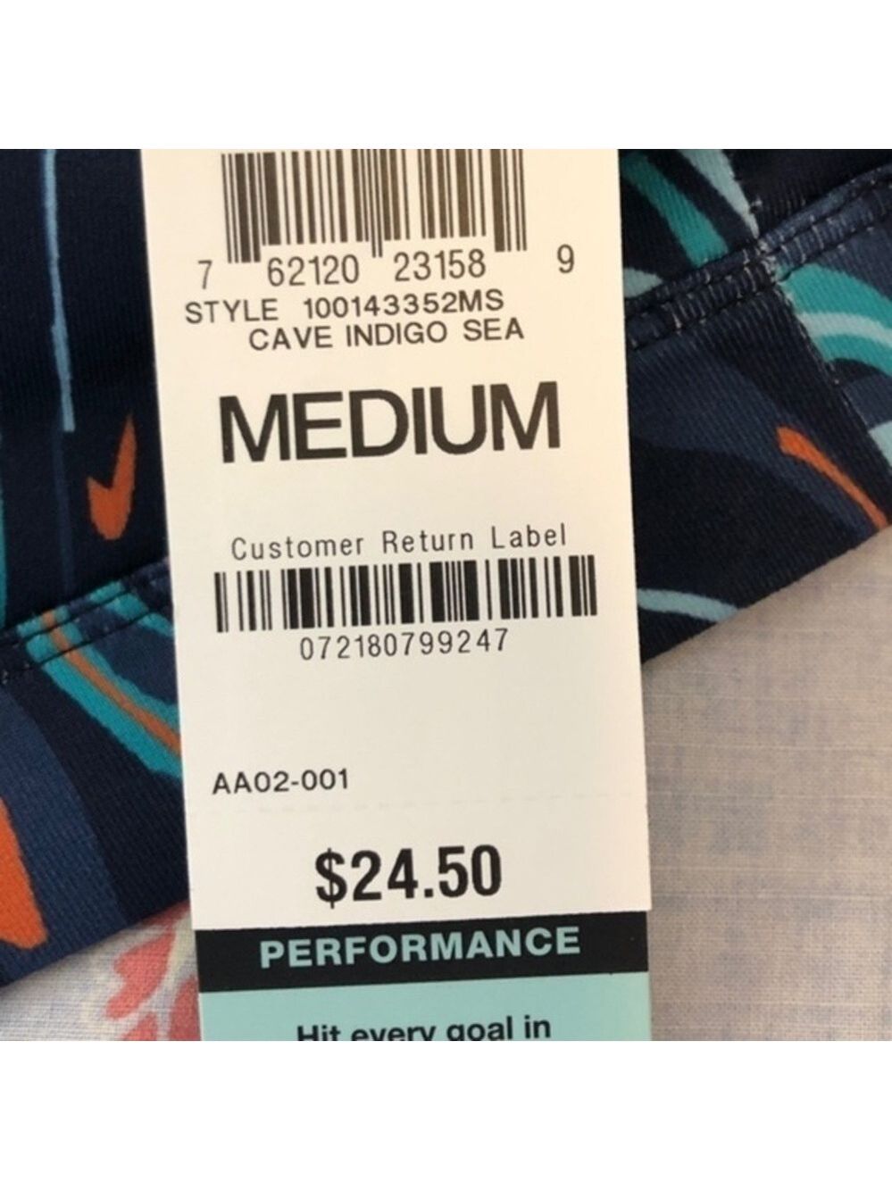 NWT ID IDEOLOGY Swirly Print Low-Impact Strappy-Back Performance Sports Bra/MD - Picture 9 of 14